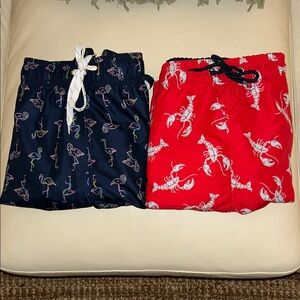 Swim trunks lobster and flamingo